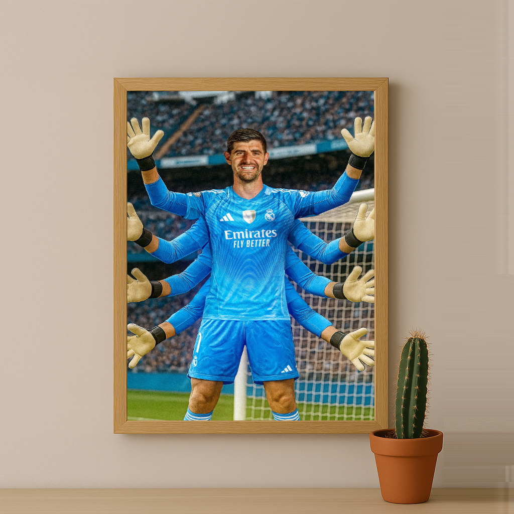 Cadre Photo Thibaut Courtois Real Madrid – Affiche HD Encadrée Papier Premium