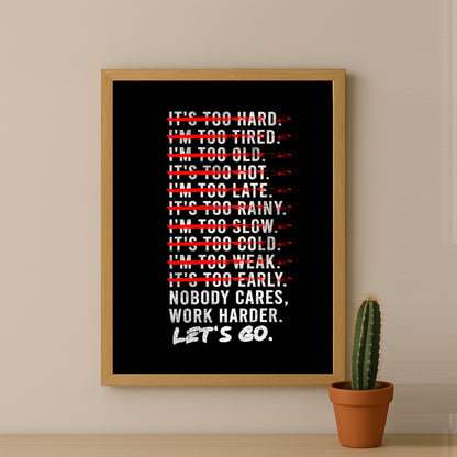 Cadre photo Motivation - Work Harder