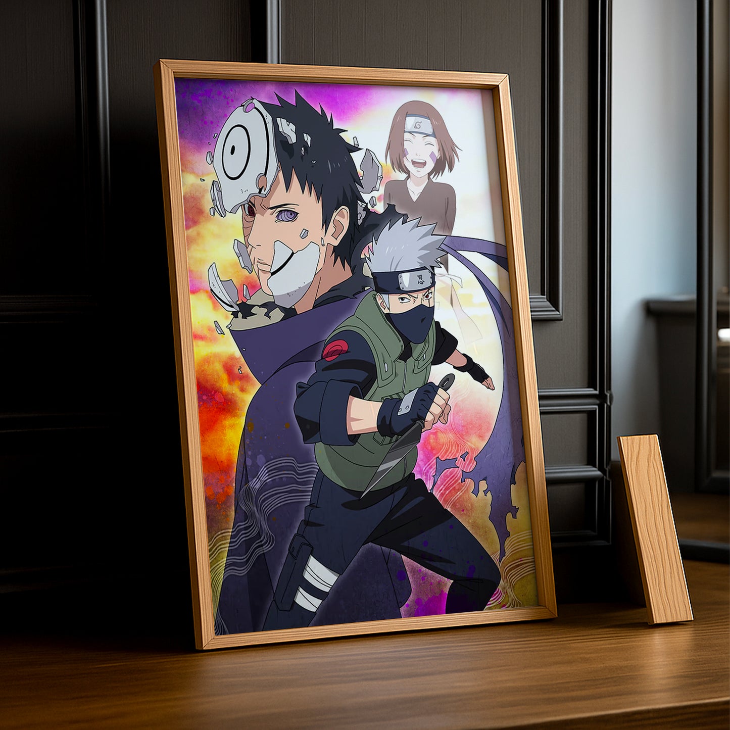 Cadre Photo Naruto - Obito, Kakashi & Rin