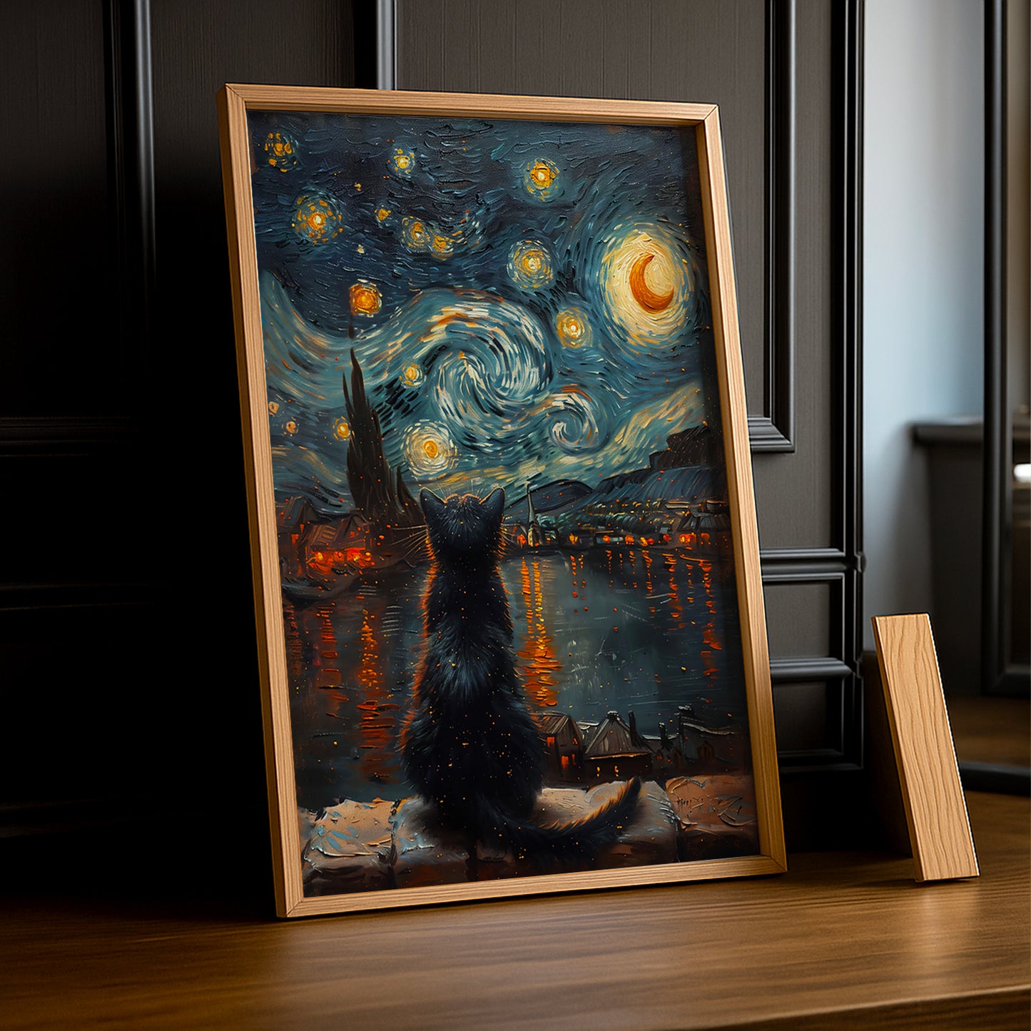 Cadre Photo Chat - Lune Art