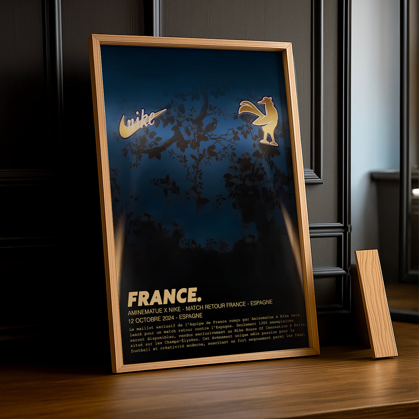 Elf All-Stars-Trikot-Fotorahmen Frankreich vs. Spanien