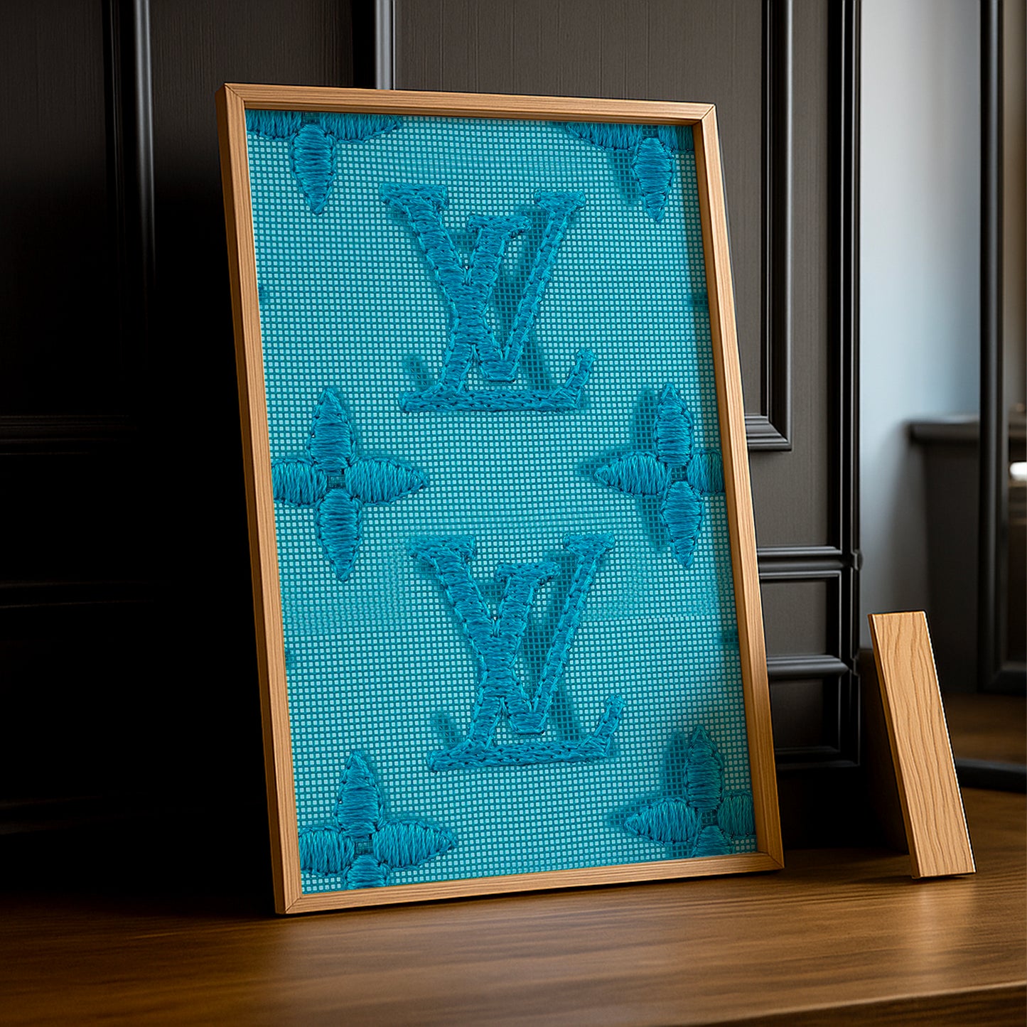 Cadre photo Louis Vuitton couture bleu ciel