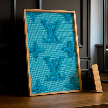 Cadre photo Louis Vuitton couture bleu ciel