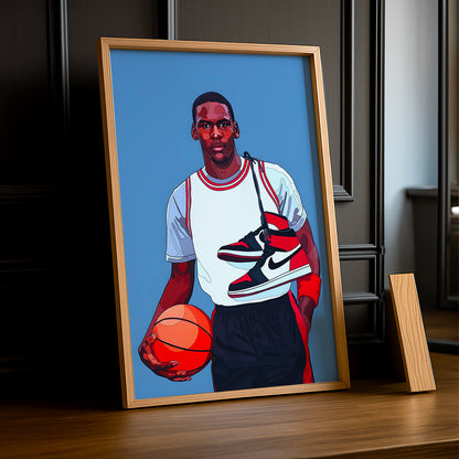 Cadre photo NBA - Michael Jordan Illustration