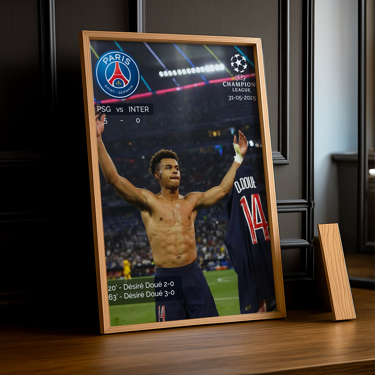 Poster Paris Saint-Germain Désiré Doué