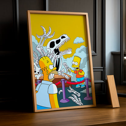 Cadre Photo Les Simpsons - Homer et Bart Musée