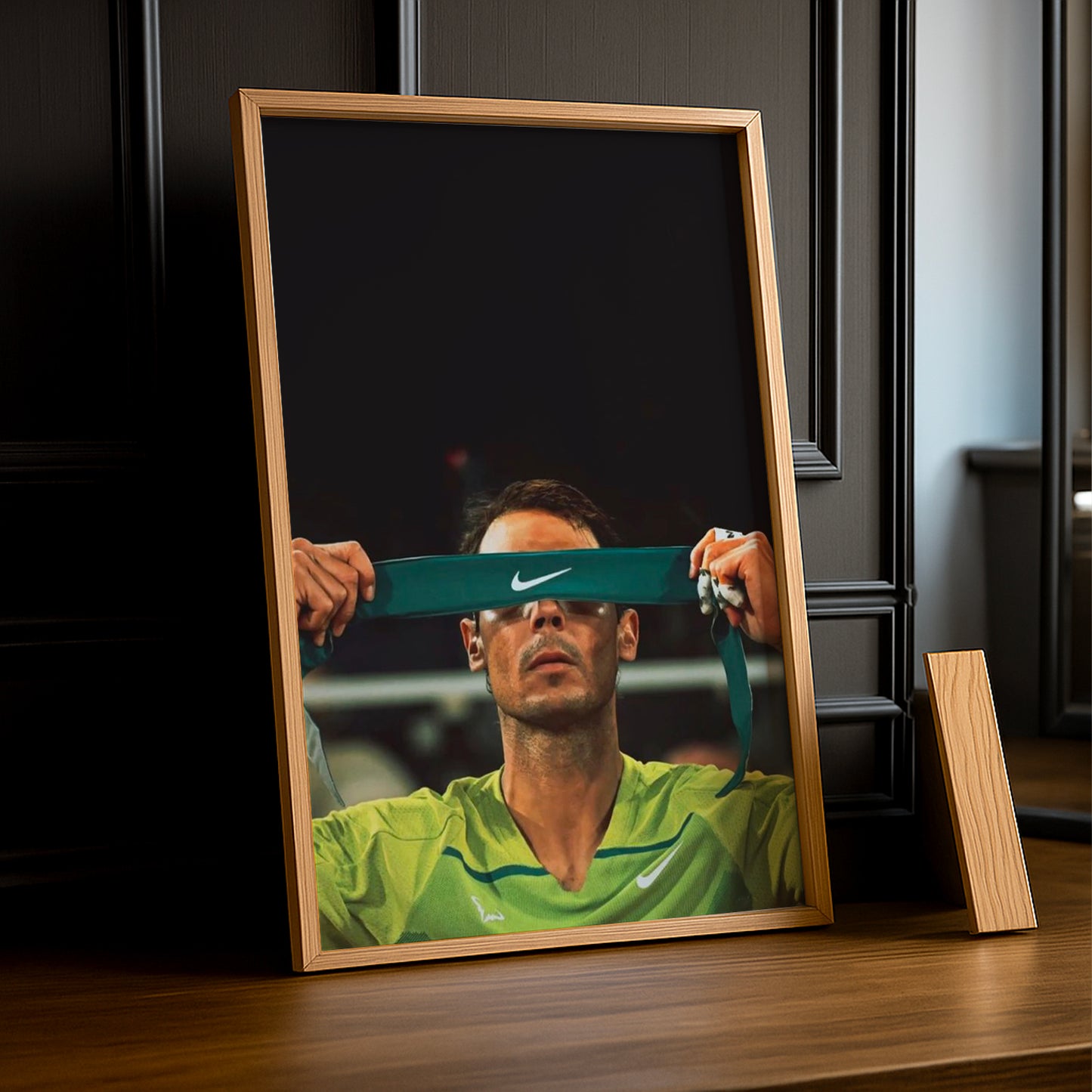 Cadre photo Tennis - Rafael Nadal Bandeau Vert