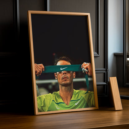 Cadre photo Tennis - Rafael Nadal Bandeau Vert