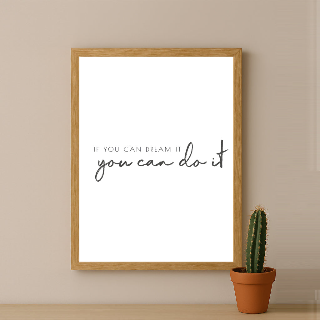 Cadre photo Citation - You can do it