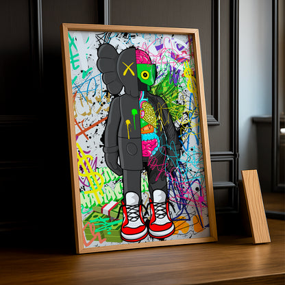 Cadre photo Kaws Graffiti