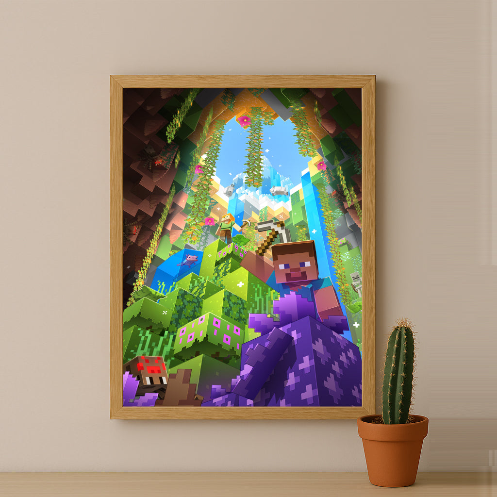 Cadre photo Minecraft - Falaises