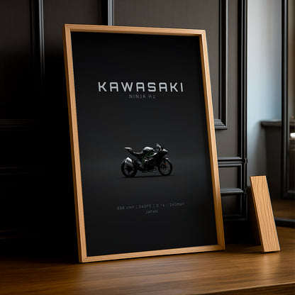 Cadre Photo Moto - Kawasaki Ninja H2