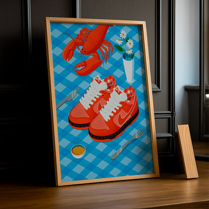 Cadre photo Nike Dunk SB Orange illustration