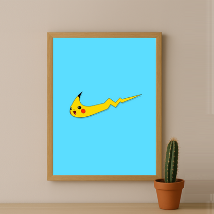 Poster Nike Pikachu logo