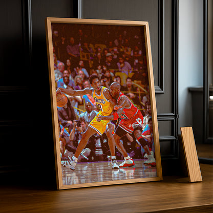 Cadre photo NBA - Bryant vs Jordan