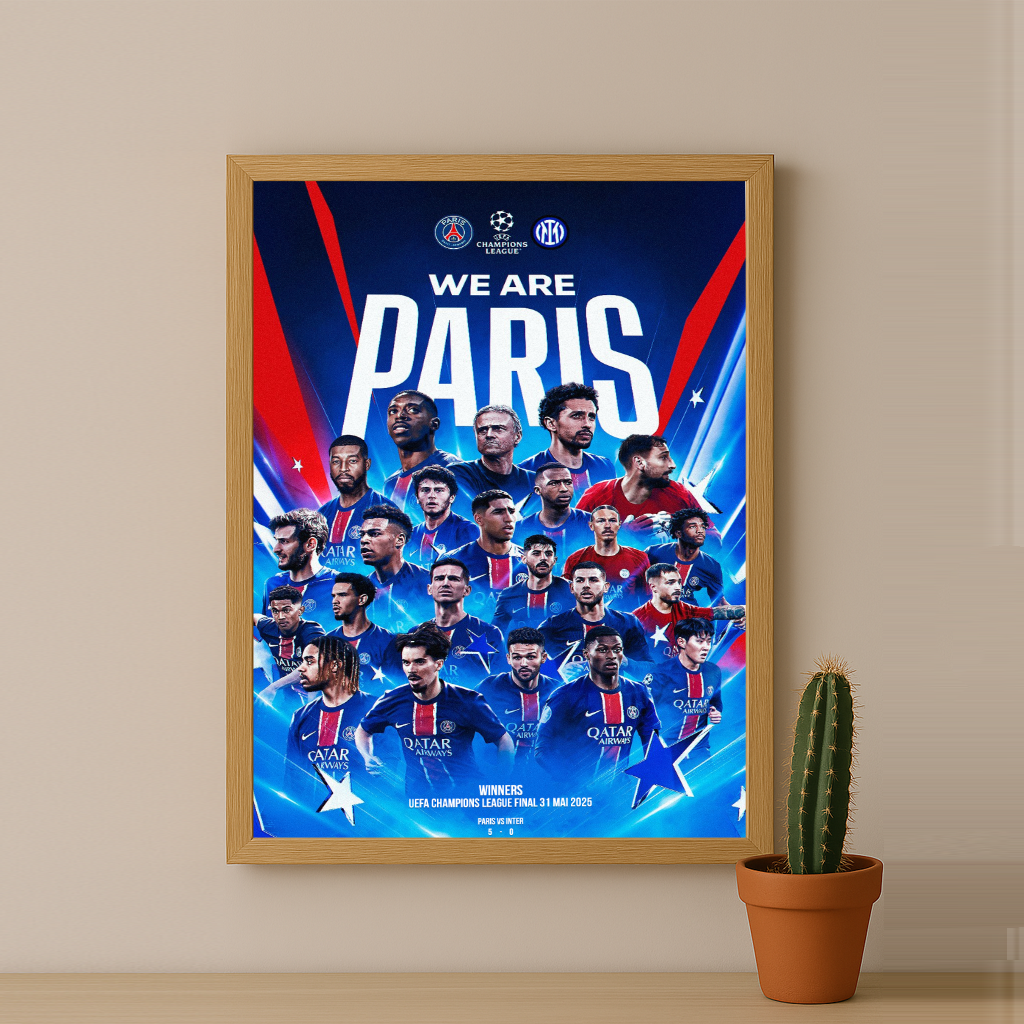 Cadre photo Paris Saint-Germain Champion LDC