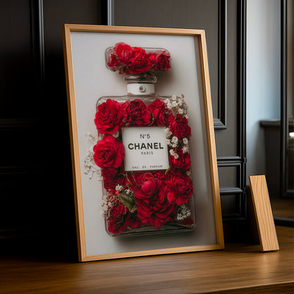 Cadre photo Chanel - N°5 Chanel Roses