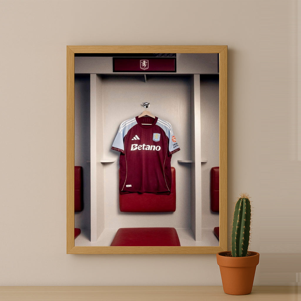 Cadre photo - Maillot Aston Villa 25-26