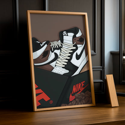Poster Nike Air Jordan 1 High Brown