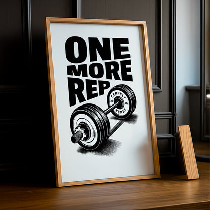 Poster Photo Musculation - One More Rep
