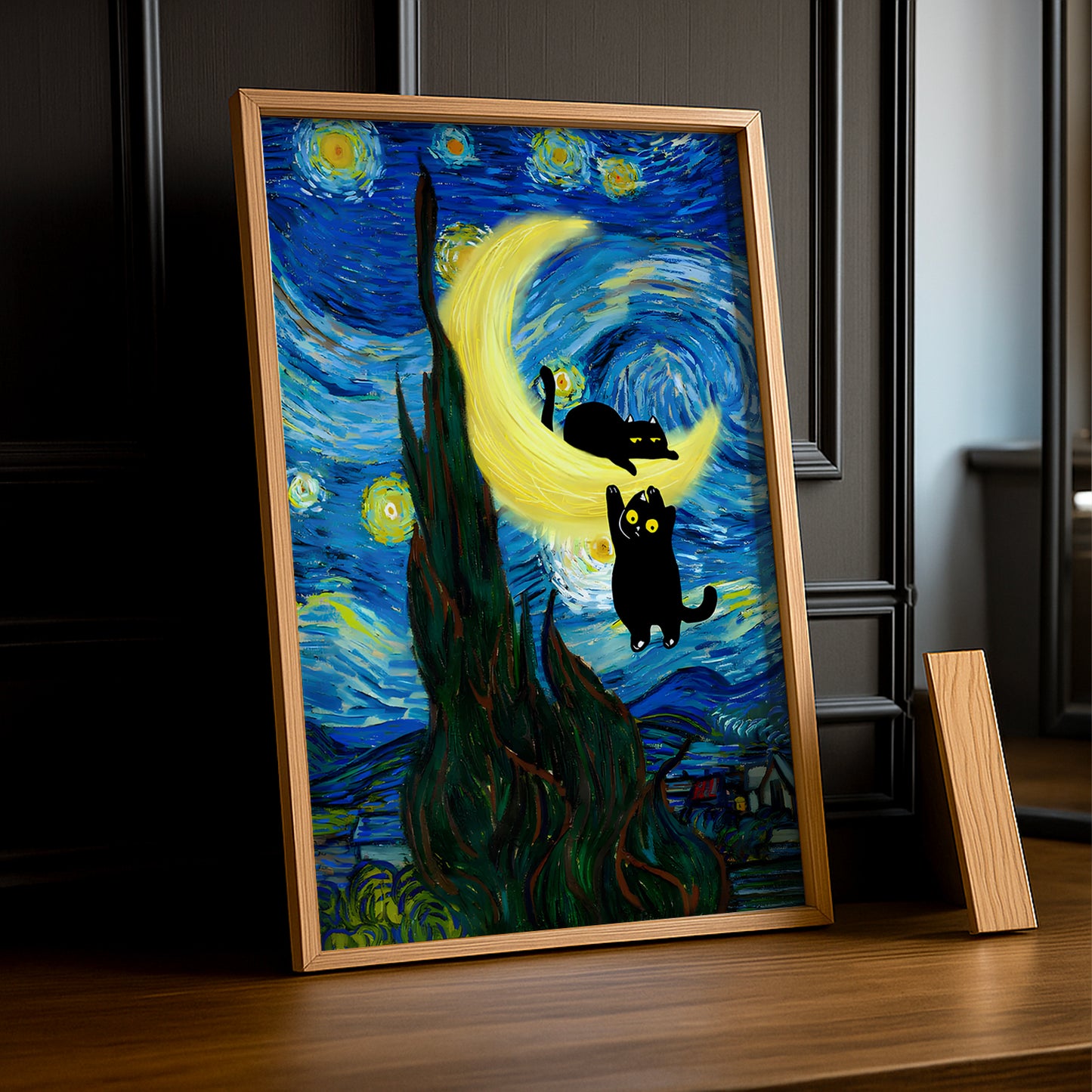 Cadre photo Chat Night