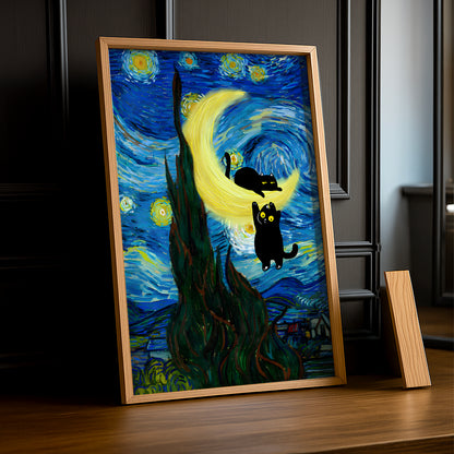 Cadre photo Chat Night