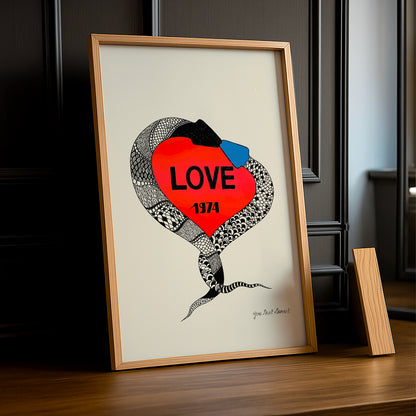 Cadre photo YSL Love illustration