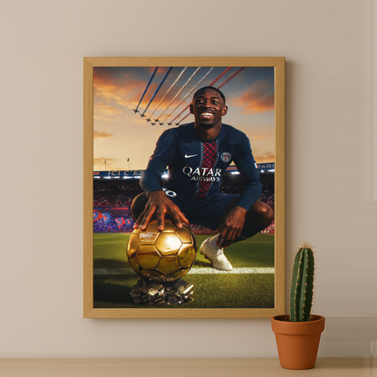 Poster Ousmane Dembélé Ballon d'Or 2025 Stade des Princes