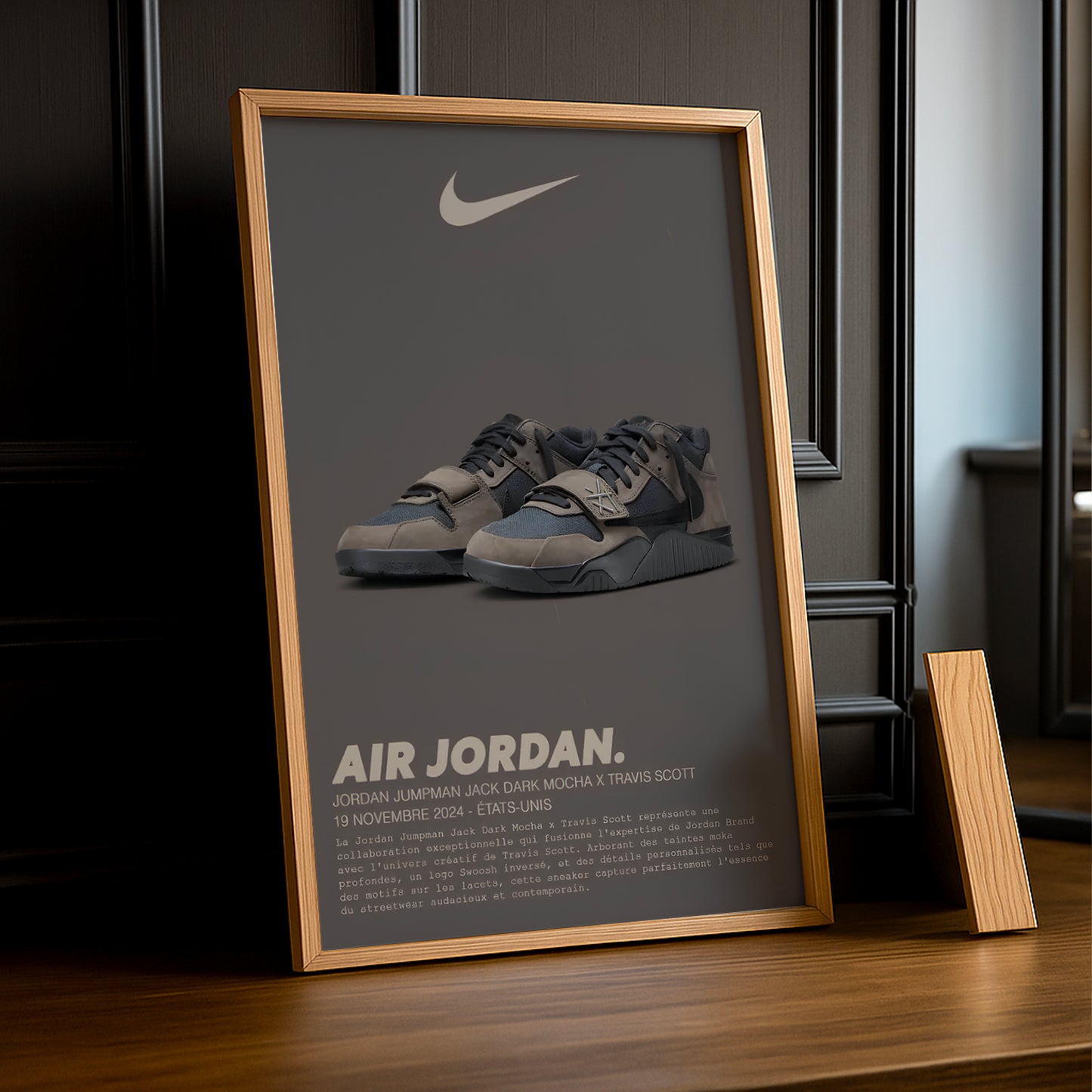 Cadre photo Jordan Jumpman Jack Dark Mocha x Travis Scott
