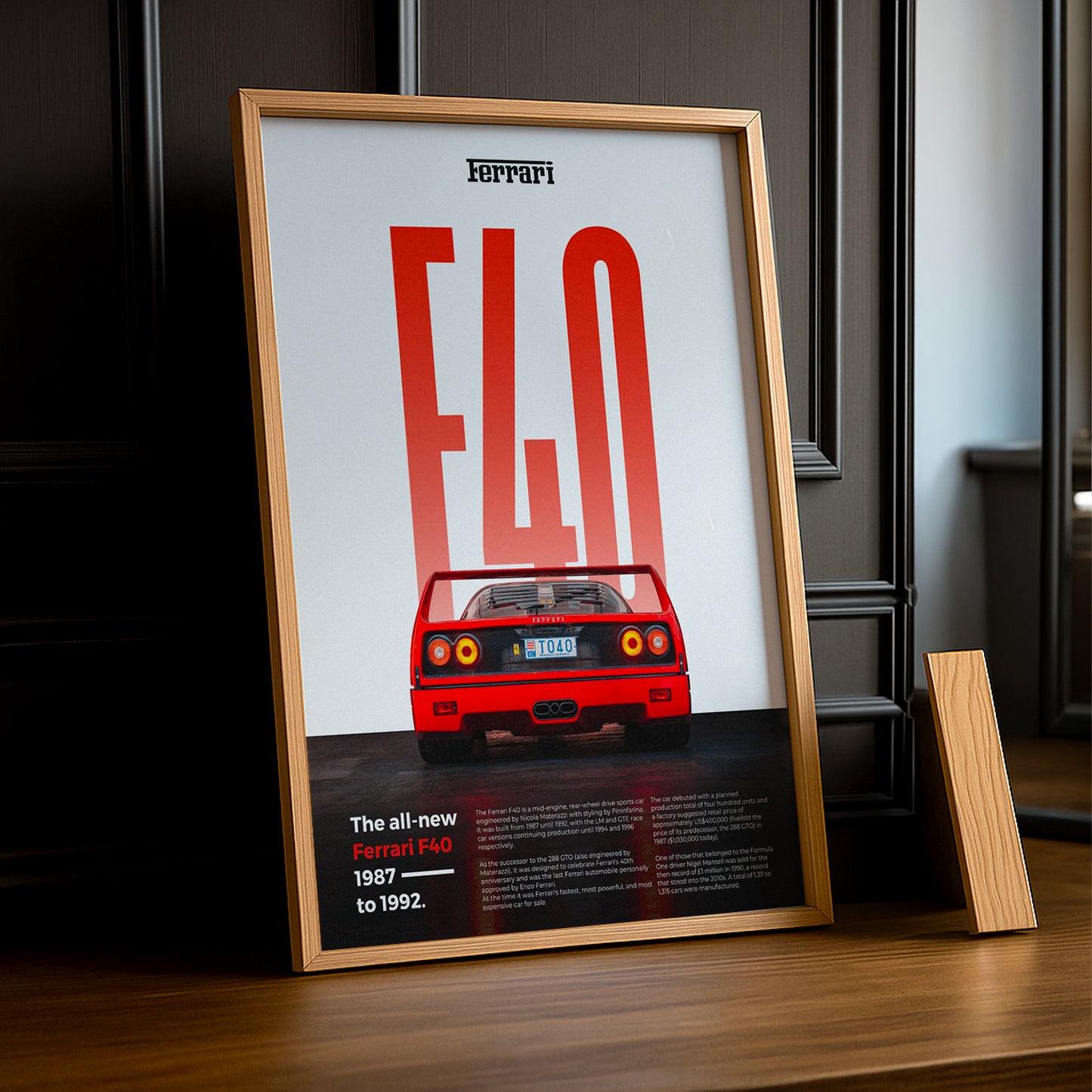 Poster Voitures - Ferrari F40