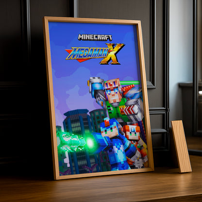 Cadre photo Minecraft - Megaman