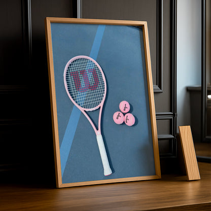 Poster Photo Tennis - Wilson Rose