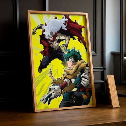 Cadre Photo My Hero Academia - Izuku Midoriya vs. Tomura Shigaraki