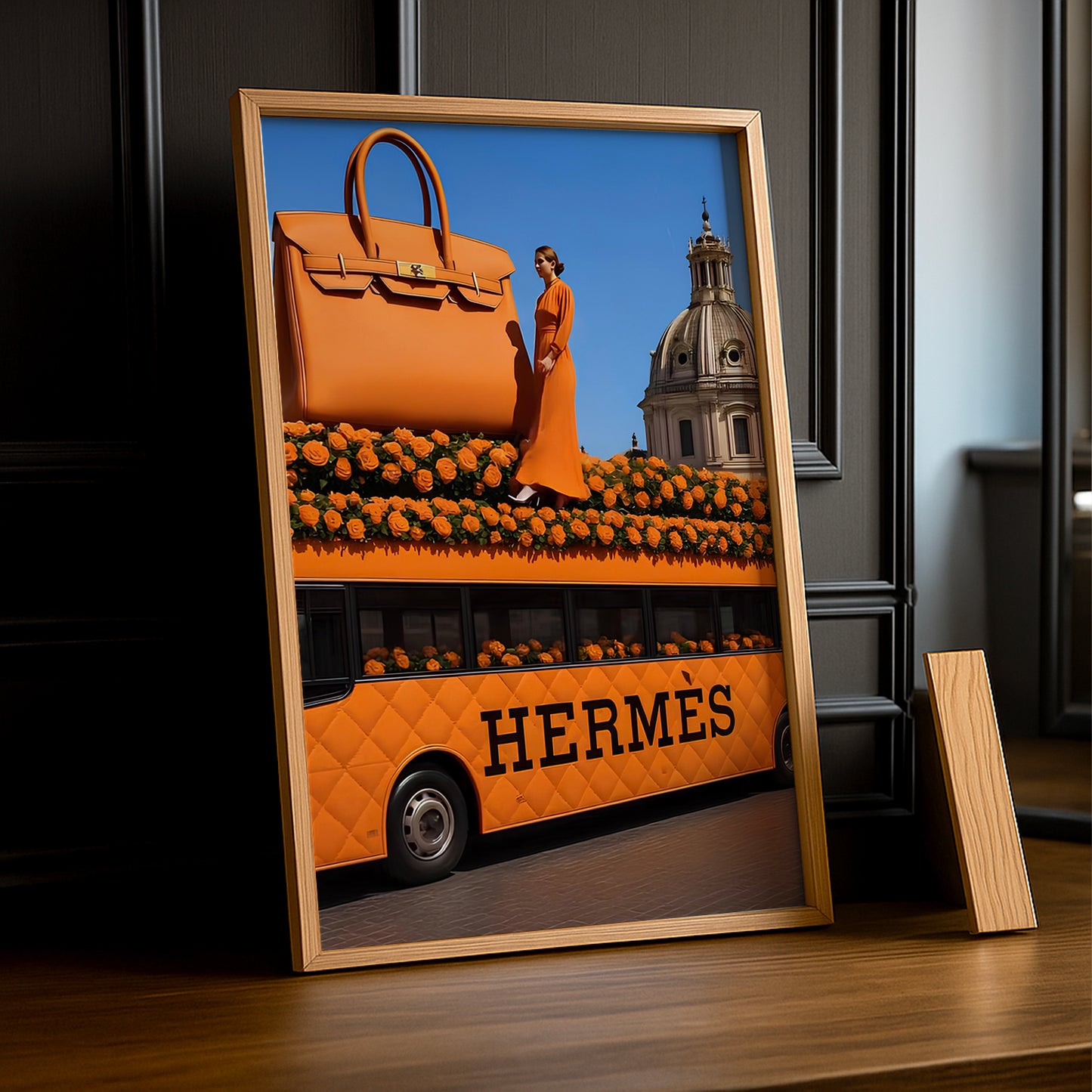 Cadre photo Hermès - Bus Orange