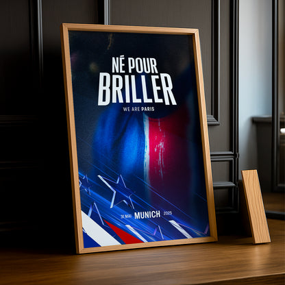 Cadre photo Paris Saint-Germain Né pour briller