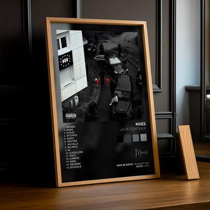 Cadre photo Album Musicaux - La vie continue de Maes