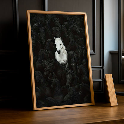 Cadre photo Équitation - Cheval White