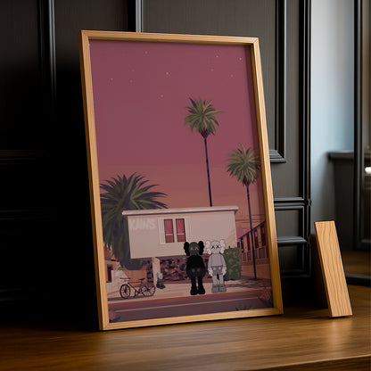 Cadre photo Kaws Maison
