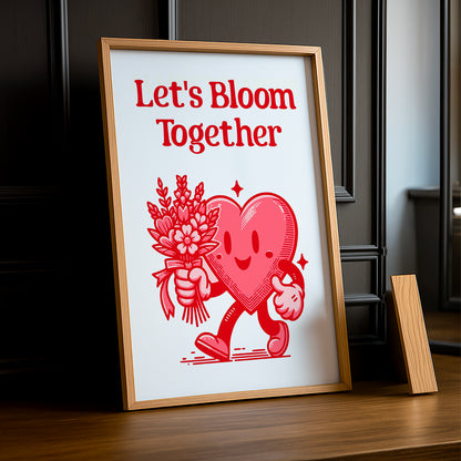 Cadre photo Citation - Let's Bloom Together