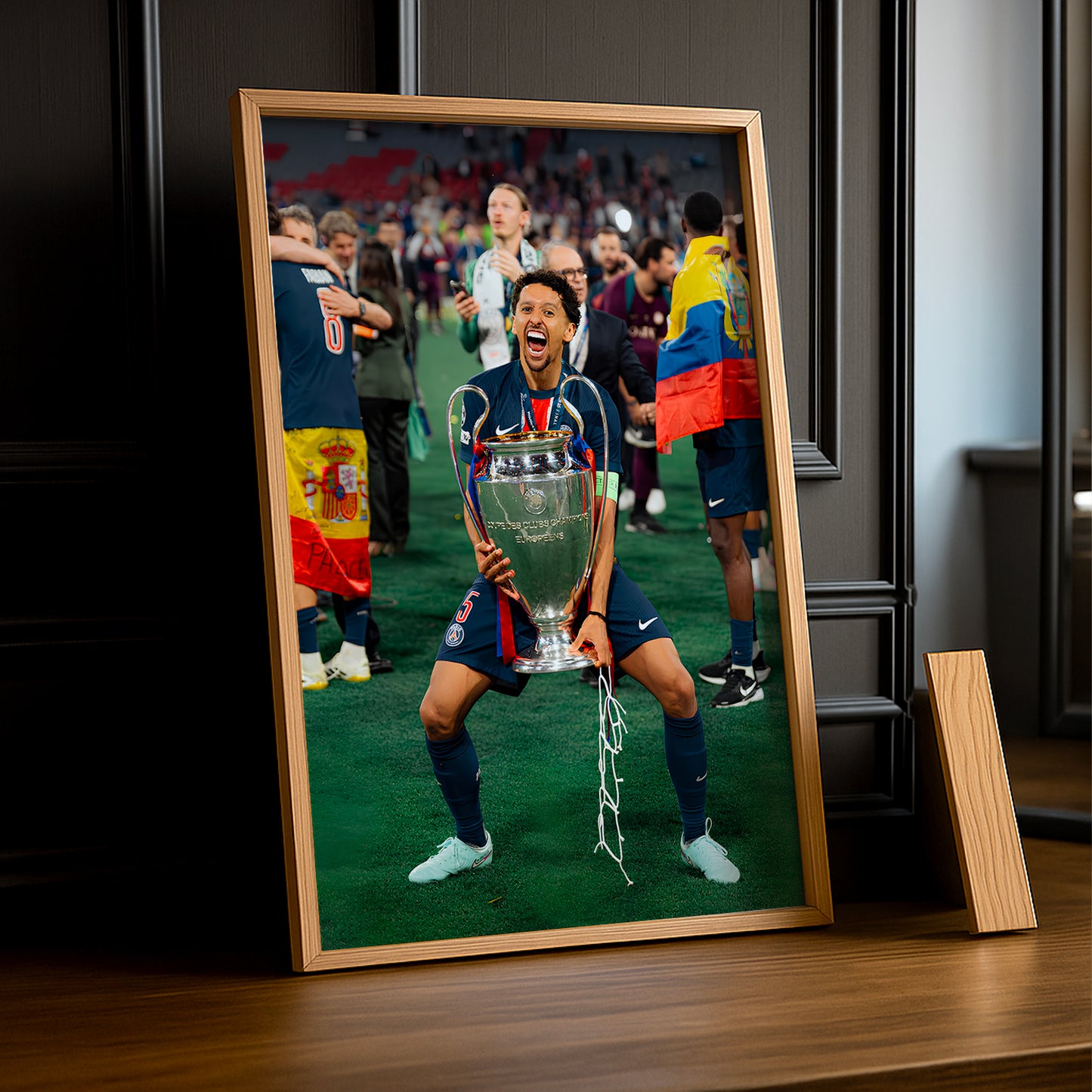 Cadre photo Paris Saint-Germain Marquinhos Ligue des champions