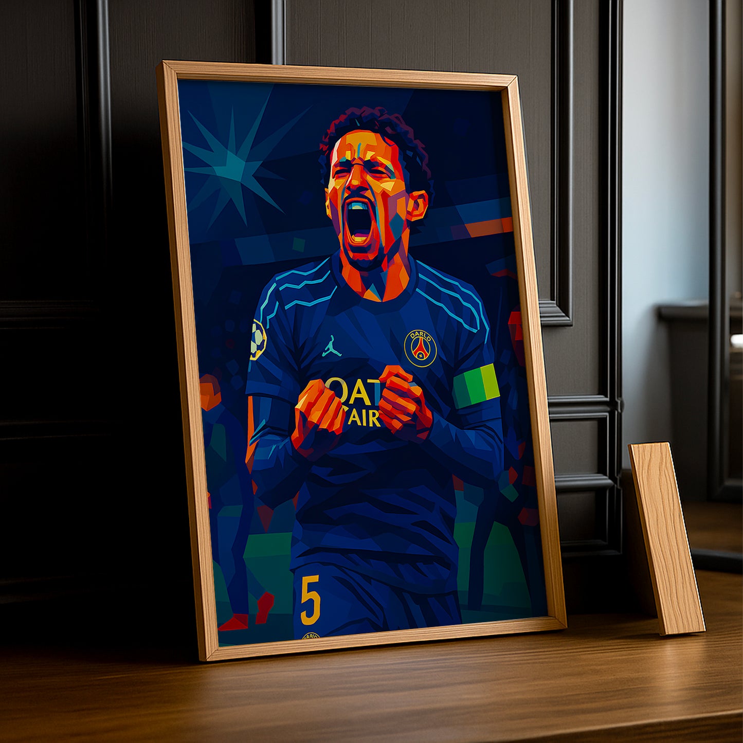 Cadre photo Paris Saint-Germain Marquinhos illustration