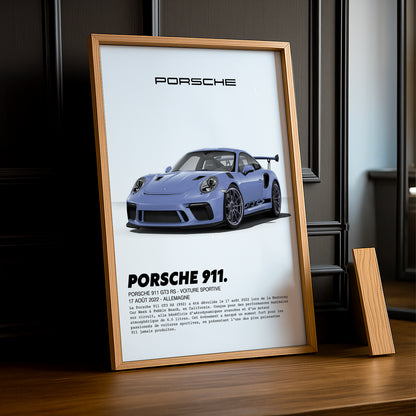 Cadre photo Porsche 911 GT3 RS Lila