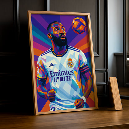 Cadre Photo Rüdiger Real Madrid – Affiche HD Encadrée Papier Premium