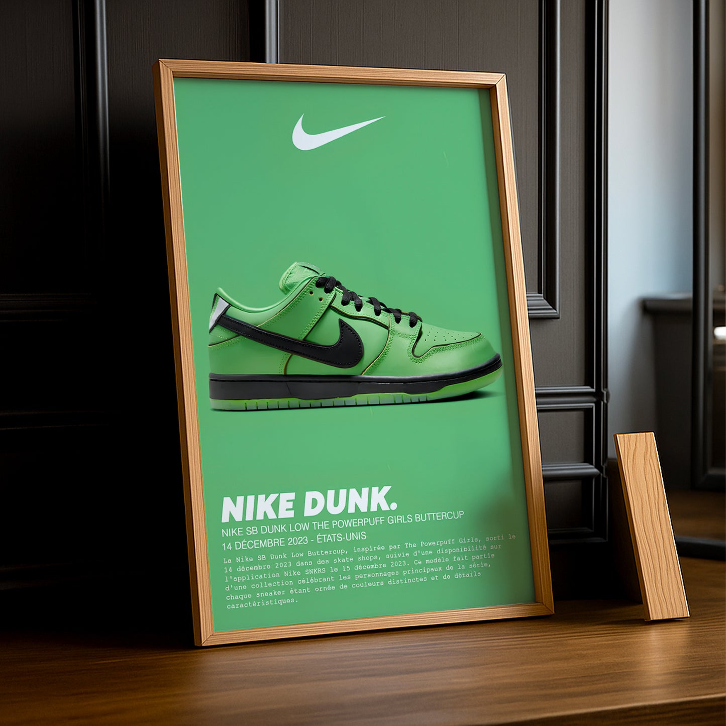 Cadre photo Nike SB Dunk Low The Powerpuff Girls Buttercup