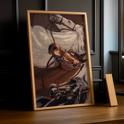 Cadre photo Équitation - 3 Chevaux