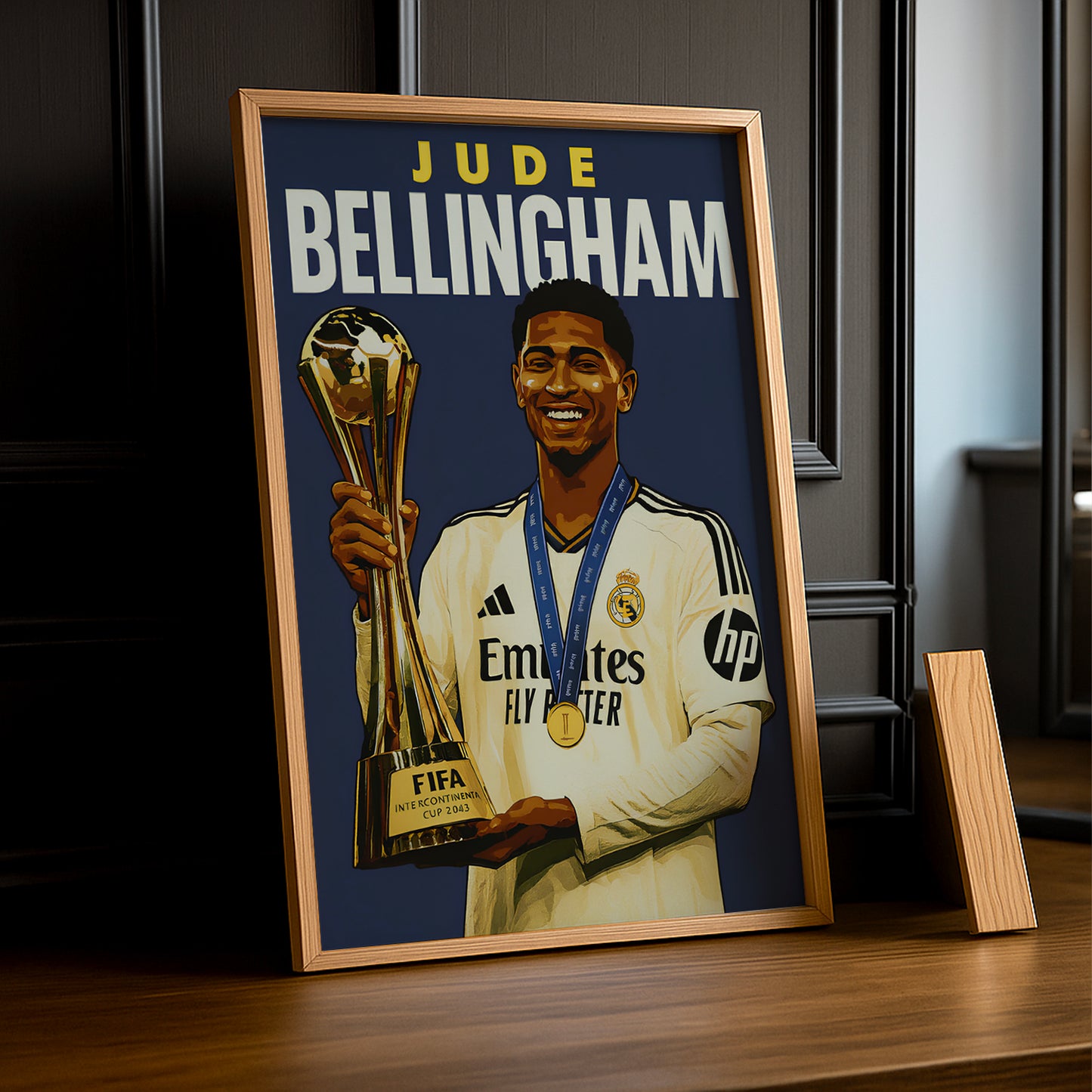 Cadre Photo Jude Bellingham Real Madrid – Affiche HD Encadrée Papier Premium