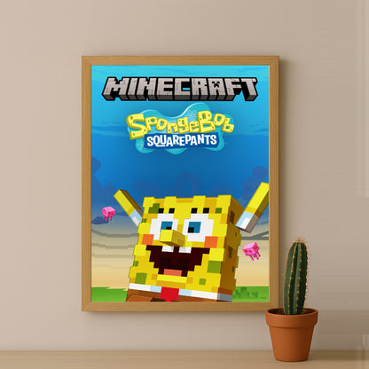 Cadre photo Minecraft - Bob l'Éponge