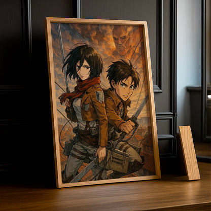 Cadre Photo SNK - Mikasa x Eren