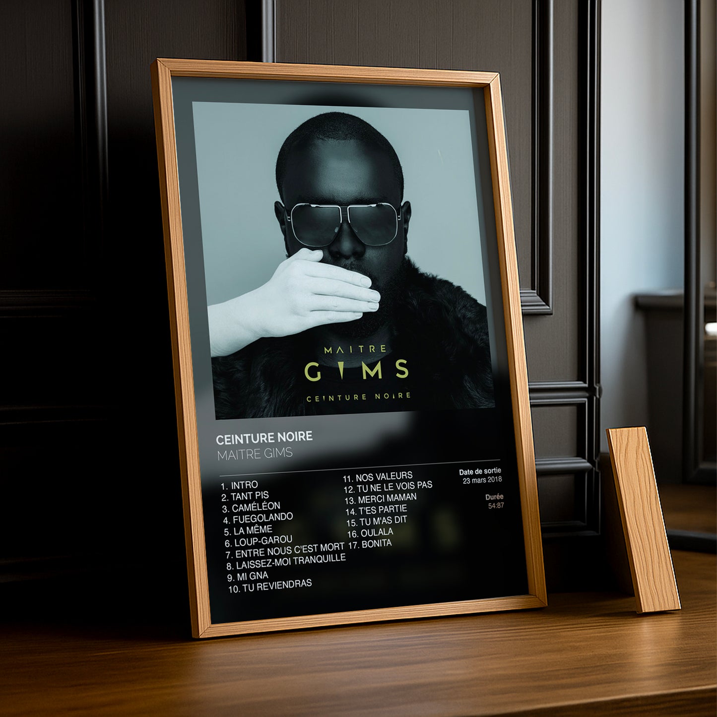 Cadre photo Ceinture noire Maître Gims