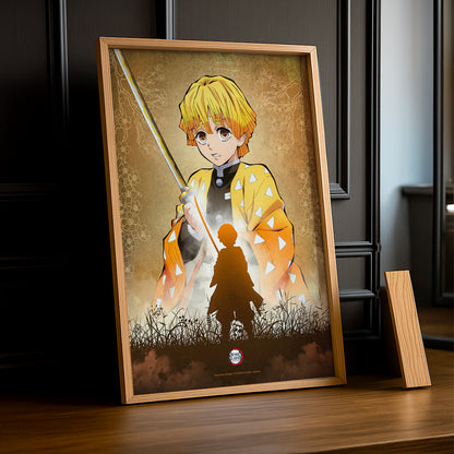 Cadre Photo Demon Slayer - Zenitsu Thunderclap and Flash